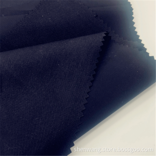 Navy DTY Dyed Yarn Spandex Polyester Fleece Fabrics